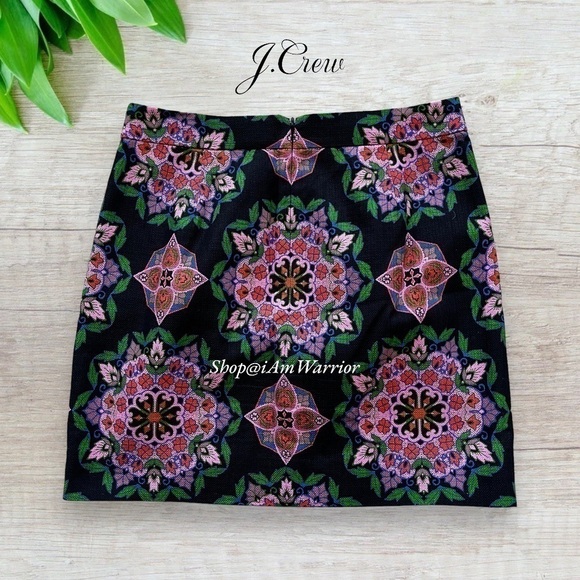 J.Crew {factory} NWT purple floral kaleidoscope mini skirt *shop@iamwarrior - Picture 3 of 12